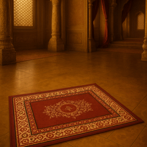 Persian Style Doormat – Classic Red Elegance