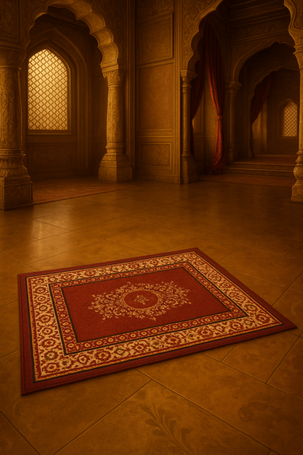 Persian Style Doormat – Classic Red Elegance